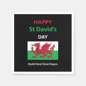 Happy St David's Day Dydd GÆDewi Hapus Serviette (Vorderseite)