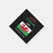 Happy St David's Day Dydd GÆDewi Hapus Serviette (Ecke)