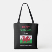 Happy St David's Day Dydd GÆDewi Hapus Tasche (Rückseite)
