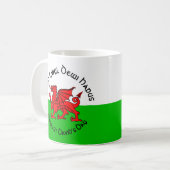 Happy St Davids Day im keltischen Stil Kaffeetasse (Vorderseite Links)