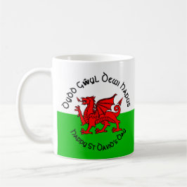 Happy St Davids Day im keltischen Stil Kaffeetasse