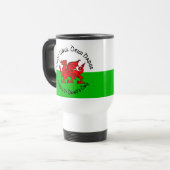 Happy St Davids Day im keltischen Stil Reisebecher (Vorderseite Links)