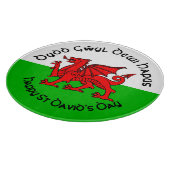Happy St Davids Day im keltischen Stil Schneidebrett (Ecke)