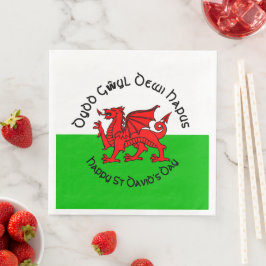 Happy St Davids Day im keltischen Stil Serviette
