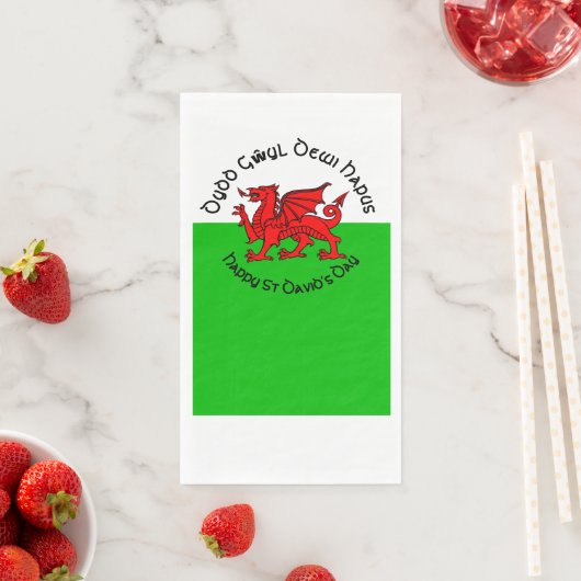 Happy St Davids Day im keltischen Stil Serviette (Beispiel)