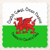Happy St Davids Day im keltischen Stil Untersetzer (Vorderseite)