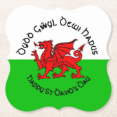 Happy St Davids Day im keltischen Stil Untersetzer (Vorderseite)