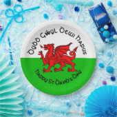 Happy St Davids Day in Celtic Style 9" Pappteller (Party)