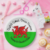 Happy St Davids Day in Celtic Style 9" Pappteller (Party)