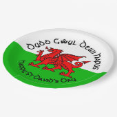 Happy St Davids Day in Celtic Style 9" Pappteller (Schrägansicht)