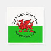 Happy St Davids Day in Celtic Style Cocktail Serviette (Vorderseite)