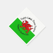Happy St Davids Day in Celtic Style Cocktail Serviette (Ecke)