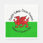 Happy St Davids Day in Celtic Style Luncheon Serviette (Vorderseite)