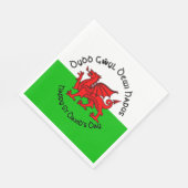 Happy St Davids Day in Celtic Style Luncheon Serviette (Ecke)
