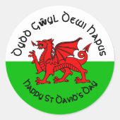 Happy St Davids Day in Celtic Style Sticker (Vorderseite)