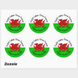 Happy St Davids Day in Celtic Style Sticker