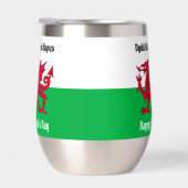 Happy St. David's Day Red Dragon Welsh Flag (Rechts)