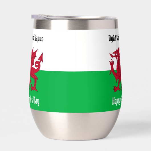 Happy St. David's Day Red Dragon Welsh Flag (Rechts)