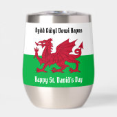 Happy St. David's Day Red Dragon Welsh Flag (Vorderseite)