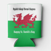 Happy St. David's Day Red Dragon Welsh Flag Dosenkühler (Vorderseite)