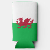 Happy St. David's Day Red Dragon Welsh Flag Selters Dosenkühler (Rückseite)