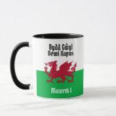 Happy St. David's Day Red Dragon Welsh Flag Tasse (Links)