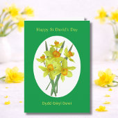 Happy St David's Day Welsh Daffodils Karte