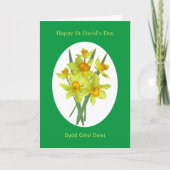 Happy St David's Day Welsh Daffodils Karte (Vorderseite)