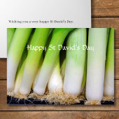 Happy St David's Day Welsh Leeks Personalized Karte