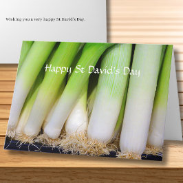 Happy St David's Day Welsh Leeks Personalized Karte