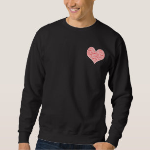 Happy St Dwynwens Day - Heart Word Cloud Sweatshirt