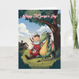 Happy St.George's Day Saint George und der Dragon Karte