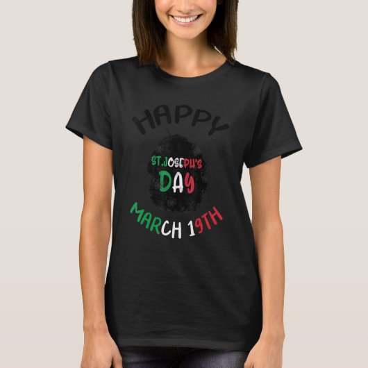 Happy St Joseph's Day Jesus Sfingi Zeppole Christ T-Shirt (Vorderseite)