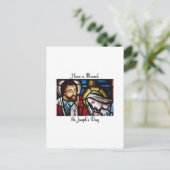 Happy St. Joseph's Day Postkarte (Stehend Vorderseite)
