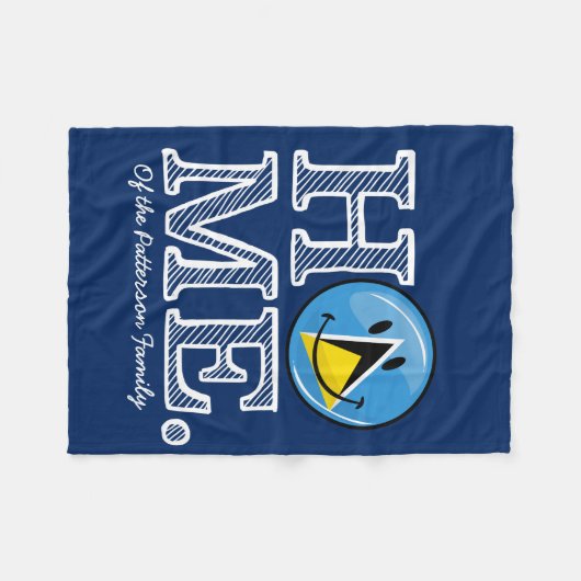 Happy St. Lucian Flag House Warmer Fleecedecke (Vorderseite (Horizontal))