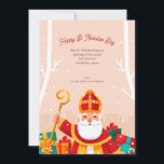 Happy St Nicholas Day Greeting Card Feiertagskarte<br><div class="desc">Celebrate the spirit of the season with this festive greeting card inspired by the beloved tradition of St Nicholas. (Image by Freepik). The card is easy to customize with your wording, font and font color. Not exactly what you're looking for? All our products can be custom designed to meet your...</div>