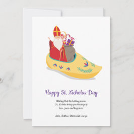 Happy St Nicholas Nicolas Klaas Klaus Greeting Feiertagskarte