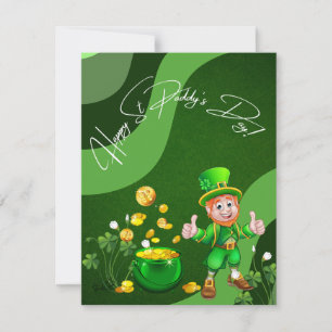 Happy St Paddy's Day Leprechaun Urlaubskarte Feiertagskarte