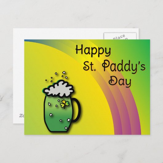 Happy St. Paddy's Day Postkarte (Vorne/Hinten)