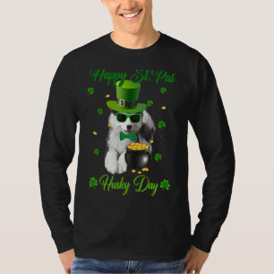 Happy St Pat Husky Day Dog St Patrick's Day T-Shirt