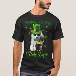 Happy St Pat Husky Day Dog St Patrick's Day T-Shirt