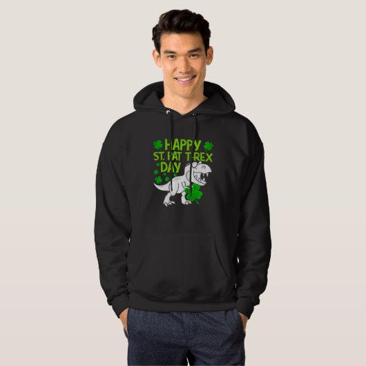 Happy St Pat Rex Day Dino Shamrock St Patricks Day Hoodie (Vorne ganz)