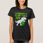 Happy St Pat Rex Day Dino Shamrock St Patricks Day T-Shirt (Vorderseite)