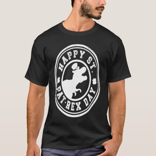 Happy St Pat Rex Day Dino St Patricks Day T-Shirt (Vorderseite)