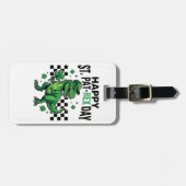 Happy St Pat-Rex Day Dinosaur Party Gepäckanhänger (Vorderseite horizontal)