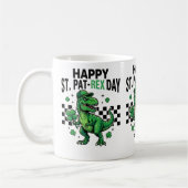 Happy St Pat-Rex Day Dinosaur Party Kaffeetasse (Links)