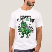 Happy St Pat-Rex Day Dinosaur Party T-Shirt (Vorderseite)
