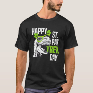 Happy St Pat Rex Day Funny Kleinkind Kinder Dino T-Shirt