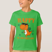 Happy St. Pat-Rex Day Funny Niedlich Dinosaur Iris T-Shirt (Vorderseite)