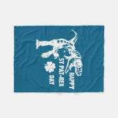 Happy St. Pat-rex Day Funny T-rex Dinosaur St Patr Fleecedecke (Vorderseite (Horizontal))